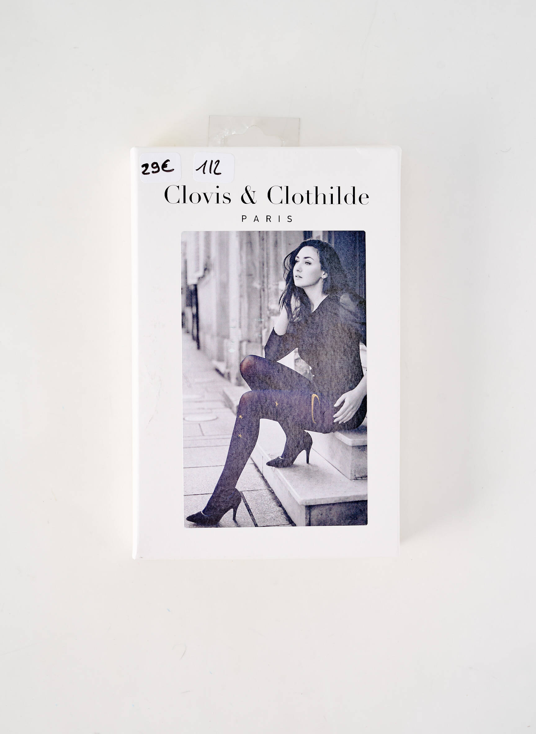 Kojinės fantazijos raštas juodas CLOVIS & CLOTHILDE moteris