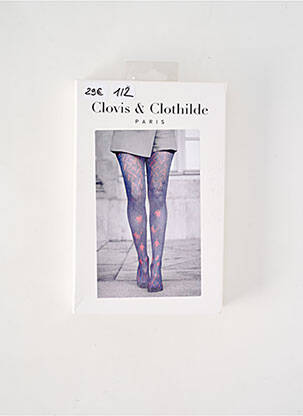 Kojinės fantazijos raštas violetinis CLOVIS & CLOTHILDE moteris