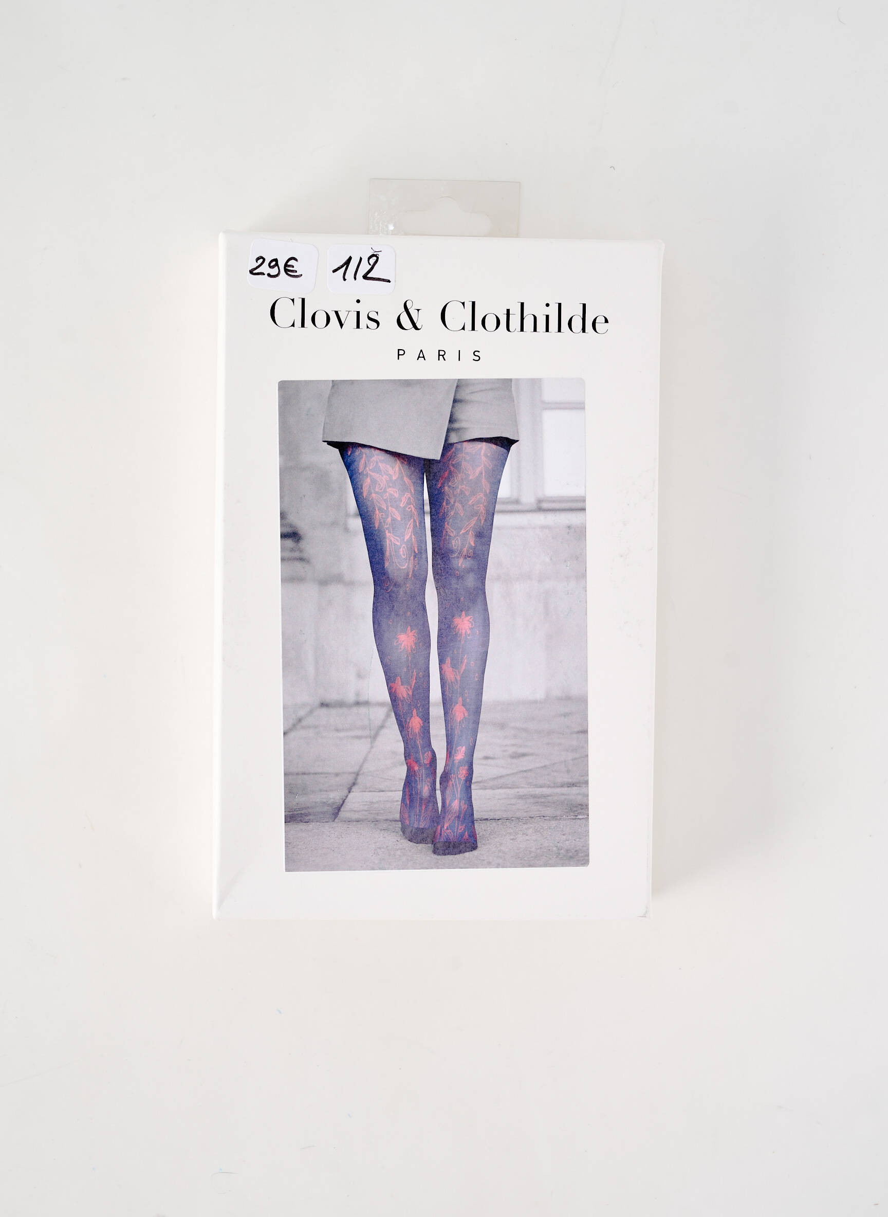 Kojinės fantazijos raštas violetinis CLOVIS & CLOTHILDE moteris