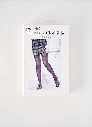 Kojinės fantazijos raštas juodas CLOVIS & CLOTHILDE moteris