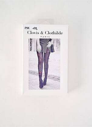 Kojinės fantazijos raštas juodas CLOVIS & CLOTHILDE moteris