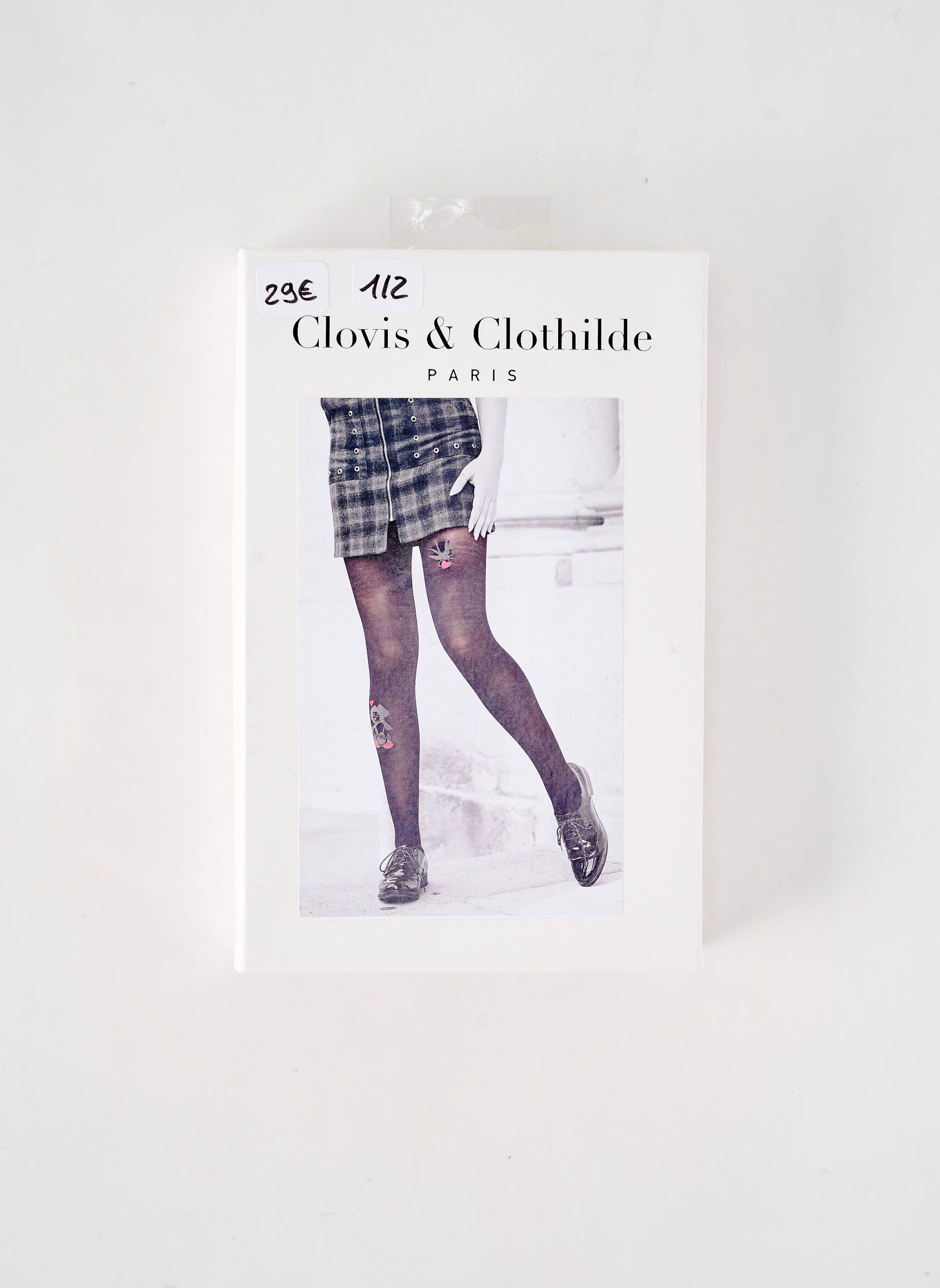 Kojinės fantazijos raštas juodas CLOVIS & CLOTHILDE moteris