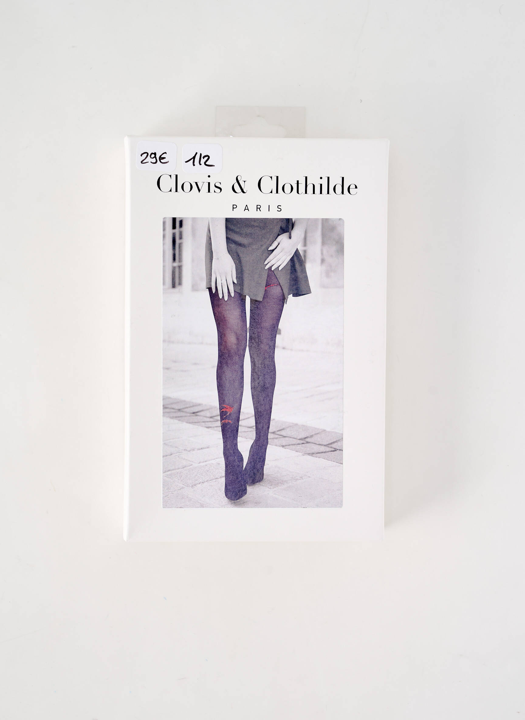 Kojinės fantazijos raštas juodas CLOVIS & CLOTHILDE moteris