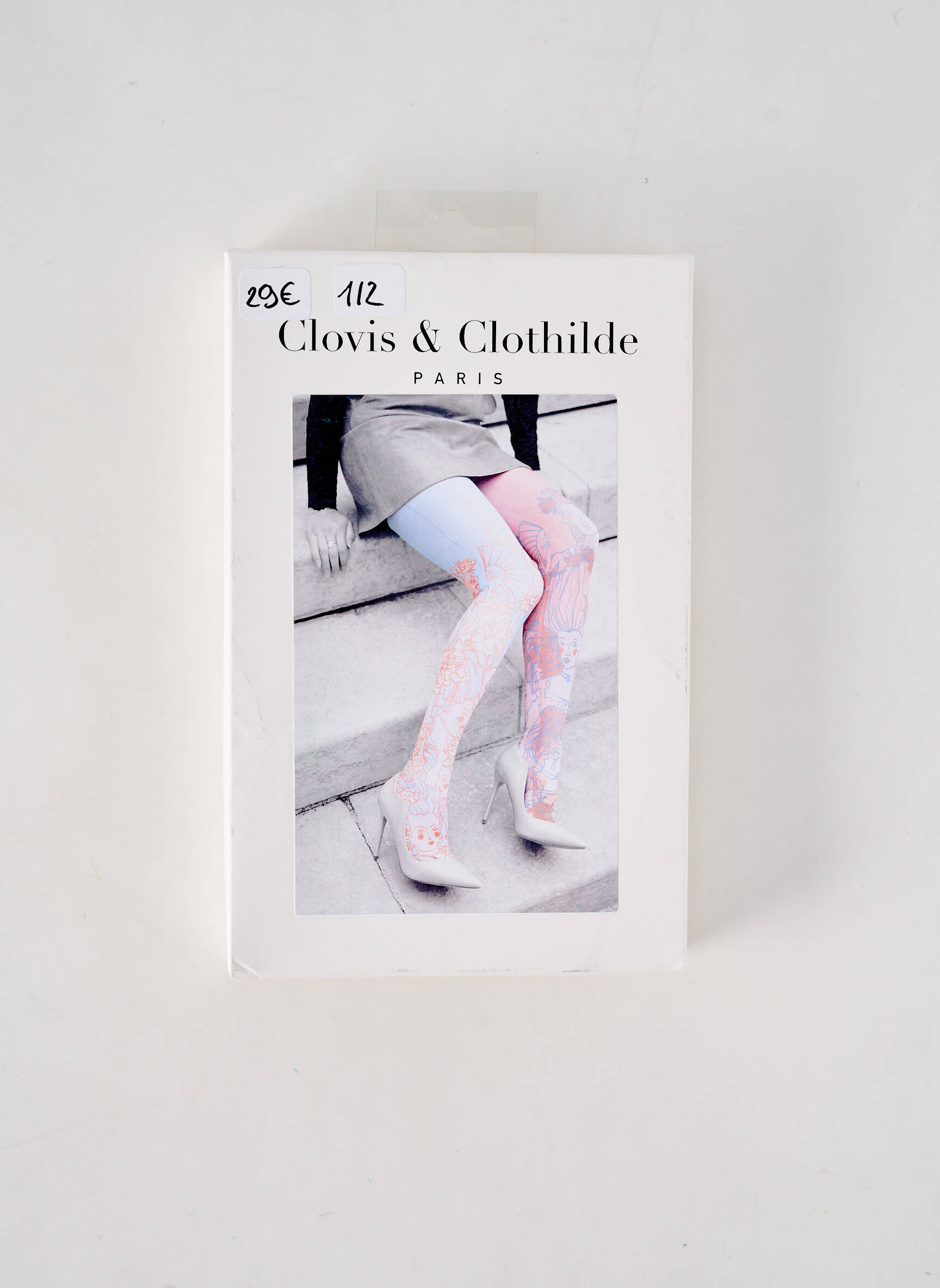 Kojinės fantazijos raštas oranžinė CLOVIS & CLOTHILDE moteris