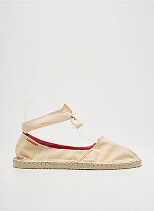 Espadrilės šnervių uždarymas plokščias kulnas iki 3 cm bežinis HAVAIANAS moteris
