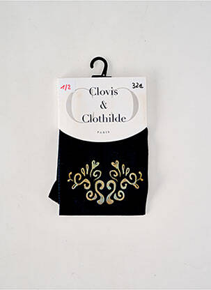 Kojinės fantazijos raštas juodas CLOVIS & CLOTHILDE moteris