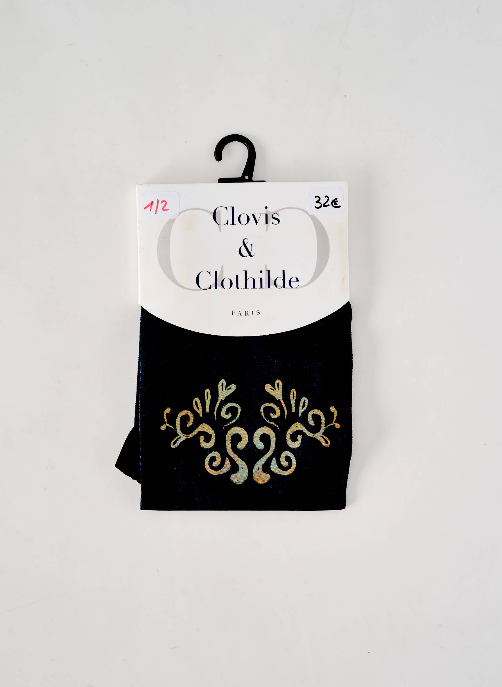 Kojinės fantazijos raštas juodas CLOVIS & CLOTHILDE moteris