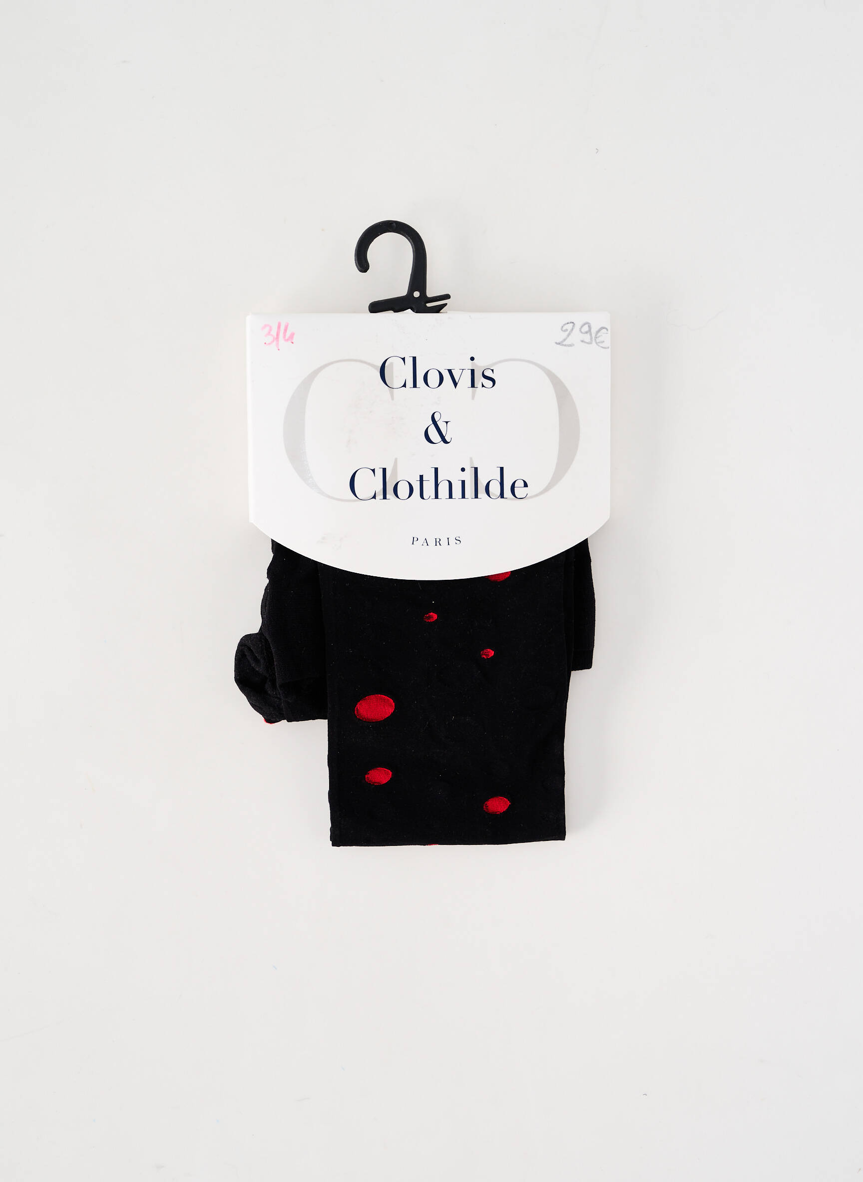 Kojinės taškinis raštas raudona CLOVIS & CLOTHILDE moteris