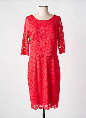 Pusilgių suknelė gėlių raštas ilgos rankovės raudona MICHAELA LOUISA moteris