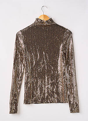 T-marškinys ilgos rankovės ilgos rankovės auksas MAJE moteris