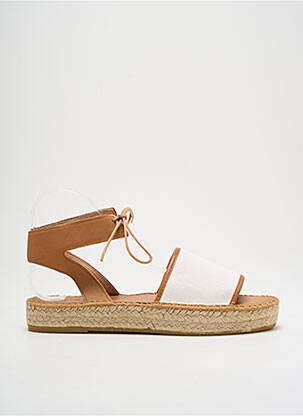 Espadrilės satino audinys plokščias kulnas iki 3 cm baltas L'ESPADRILLE DE NICOLE moteris