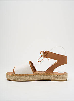 Espadrilės satino audinys plokščias kulnas iki 3 cm baltas L'ESPADRILLE DE NICOLE moteris