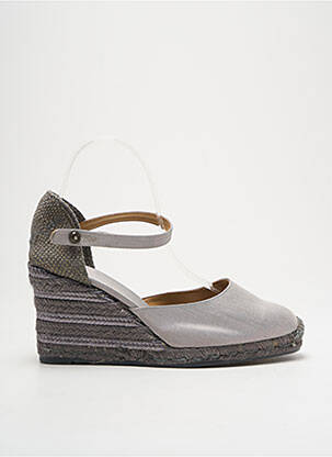 Espadrilės satino audinys kulnas nuo 7 iki 9 cm pilka CASTANER moteris