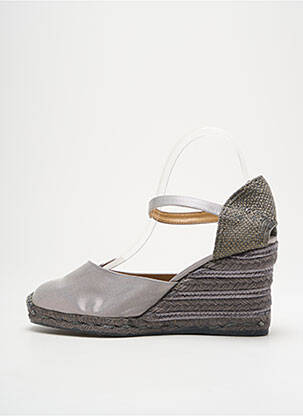 Espadrilės satino audinys kulnas nuo 7 iki 9 cm pilka CASTANER moteris