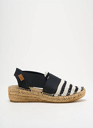 Espadrilės satino audinys kulnas nuo 4 iki 6 cm juodas MONTANE moteris