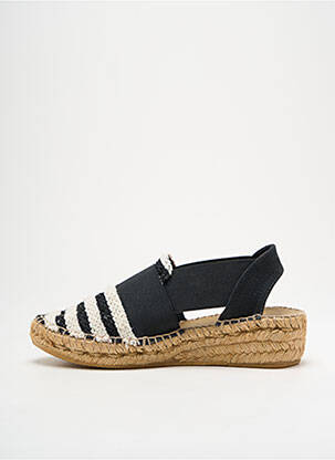 Espadrilės satino audinys kulnas nuo 4 iki 6 cm juodas MONTANE moteris