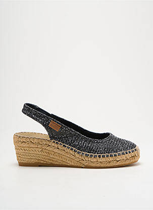 Espadrilės satino audinys kulnas nuo 4 iki 6 cm juodas MONTANE moteris