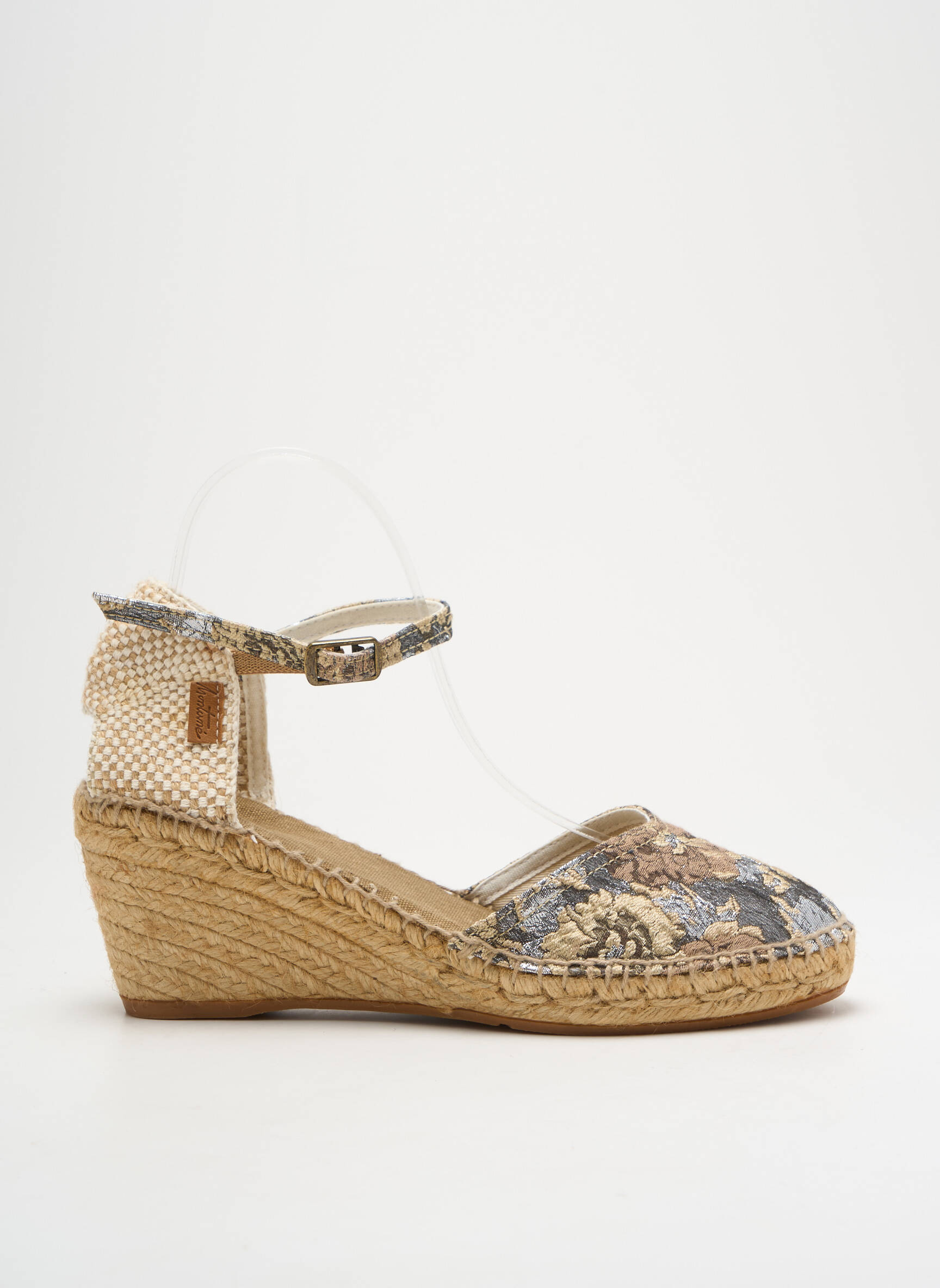Espadrilės satino audinys kulnas nuo 4 iki 6 cm bežinis MONTANE moteris