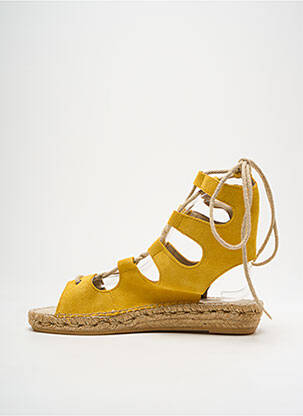 Espadrilės šnervių uždarymas plokščias kulnas iki 3 cm geltona NICOLE moteris