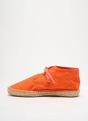 Espadrilės šnervių uždarymas plokščias kulnas iki 3 cm oranžinė NICOLE moteris