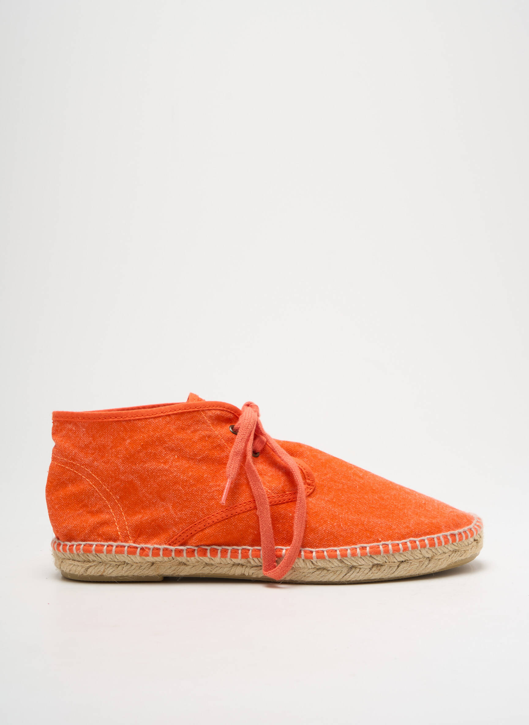Espadrilės šnervių uždarymas plokščias kulnas iki 3 cm oranžinė NICOLE moteris