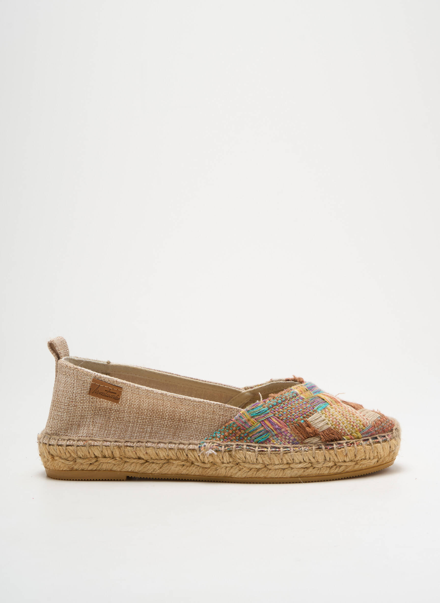 Espadrilės apvalus mygtukas plokščias kulnas iki 3 cm bežinis MONTANE moteris