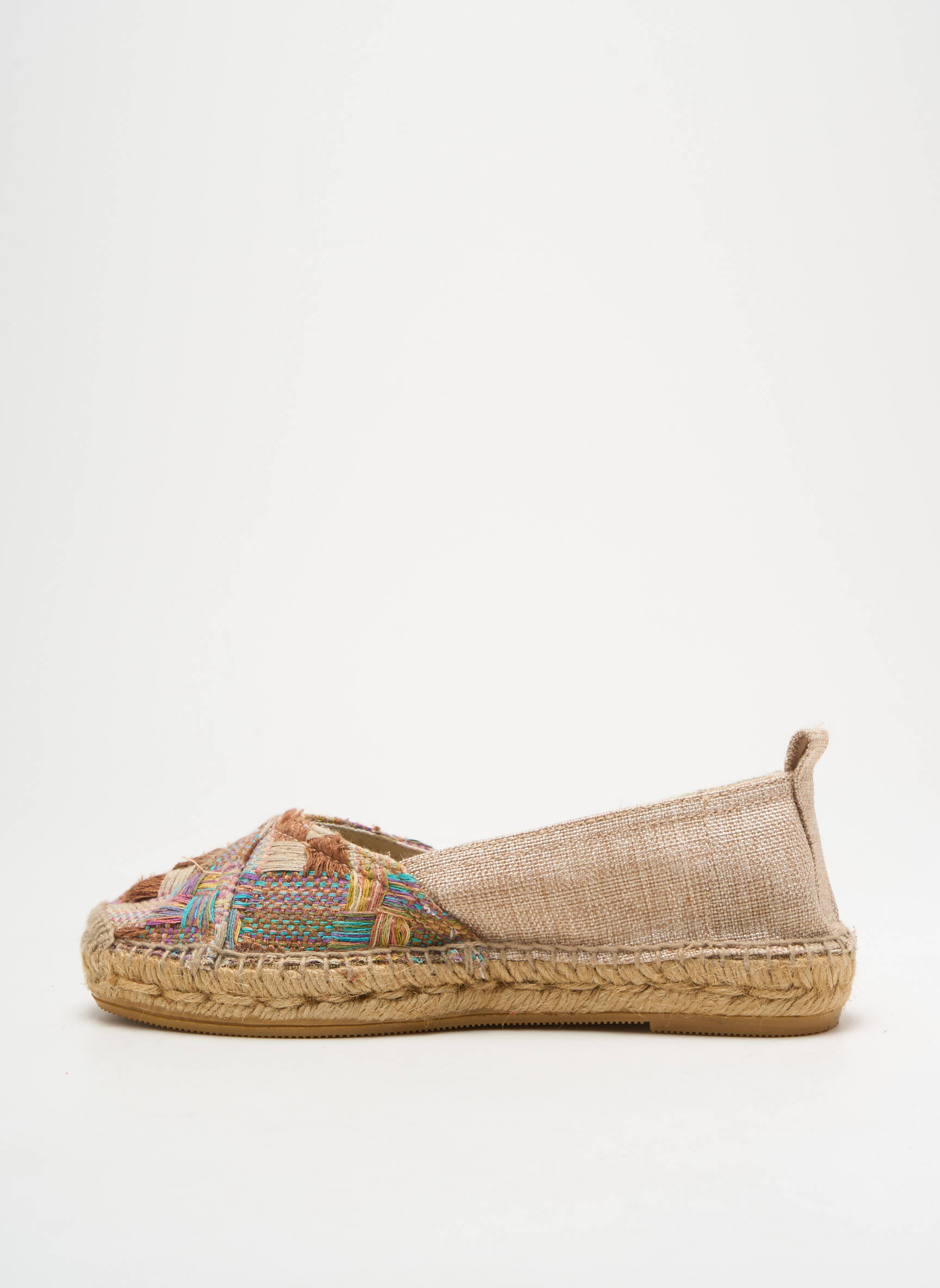 Espadrilės apvalus mygtukas plokščias kulnas iki 3 cm bežinis MONTANE moteris