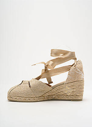 Espadrilės satino audinys kulnas nuo 4 iki 6 cm auksas CASTANER moteris