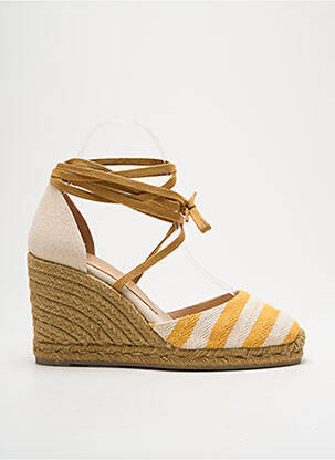 Espadrilės šnervių uždarymas kulnas nuo 7 iki 9 cm geltona CASTANER moteris