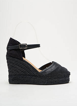 Espadrilės satino audinys kulnas nuo 7 iki 9 cm juodas CASTANER moteris