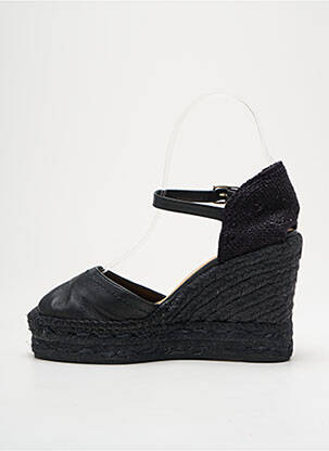 Espadrilės satino audinys kulnas nuo 7 iki 9 cm juodas CASTANER moteris