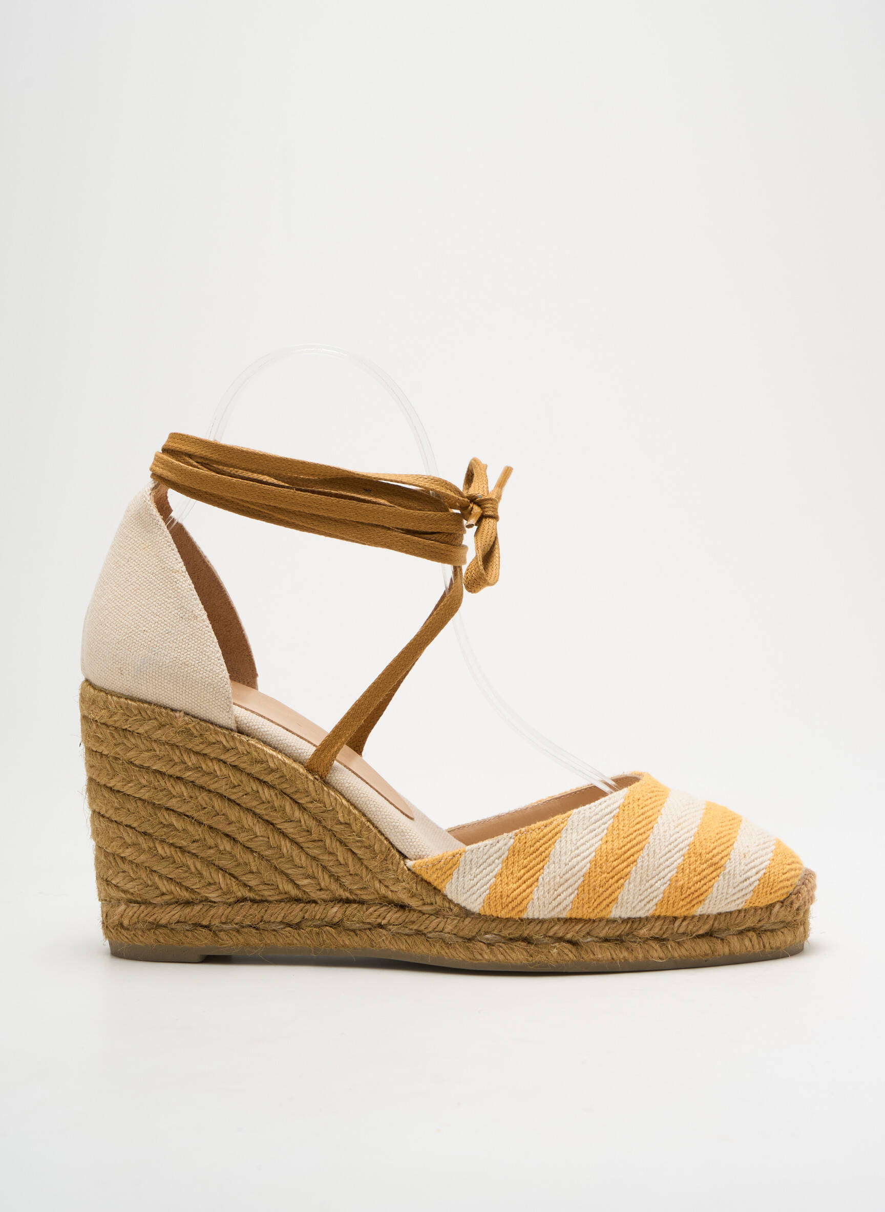 Espadrilės šnervių uždarymas kulnas nuo 7 iki 9 cm geltona CASTANER moteris