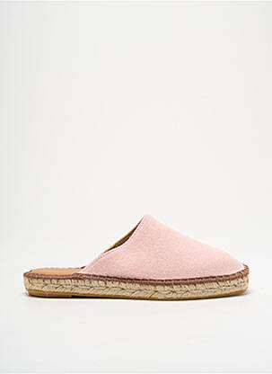 Espadrilės apvalus mygtukas plokščias kulnas iki 3 cm rožinė L'ESPADRILLE DE NICOLE moteris