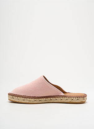 Espadrilės apvalus mygtukas plokščias kulnas iki 3 cm rožinė L'ESPADRILLE DE NICOLE moteris