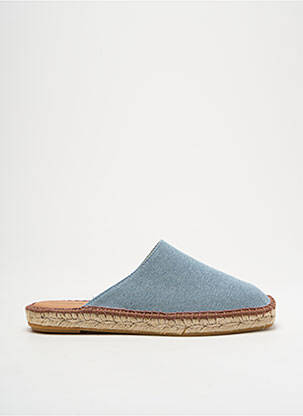Espadrilės apvalus mygtukas plokščias kulnas iki 3 cm šviesiai mėlyna L'ESPADRILLE DE NICOLE moteris