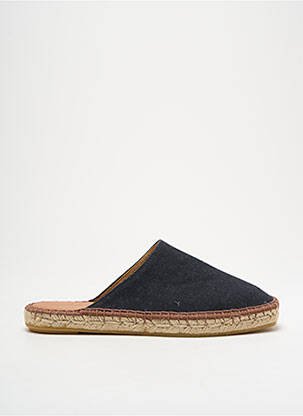 Espadrilės apvalus mygtukas plokščias kulnas iki 3 cm juodas L'ESPADRILLE DE NICOLE moteris