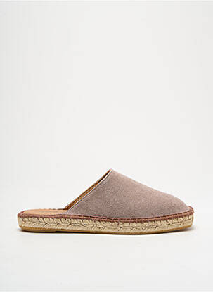 Espadrilės apvalus mygtukas plokščias kulnas iki 3 cm rudas L'ESPADRILLE DE NICOLE moteris