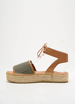 Espadrilės platforma kulnas nuo 4 iki 6 cm žalias L'ESPADRILLE DE NICOLE moteris