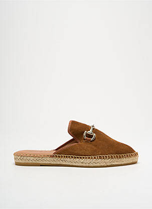 Espadrilės nubuko audinys plokščias kulnas iki 3 cm rudas L'ESPADRILLE DE NICOLE moteris
