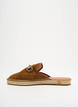Espadrilės nubuko audinys plokščias kulnas iki 3 cm rudas L'ESPADRILLE DE NICOLE moteris