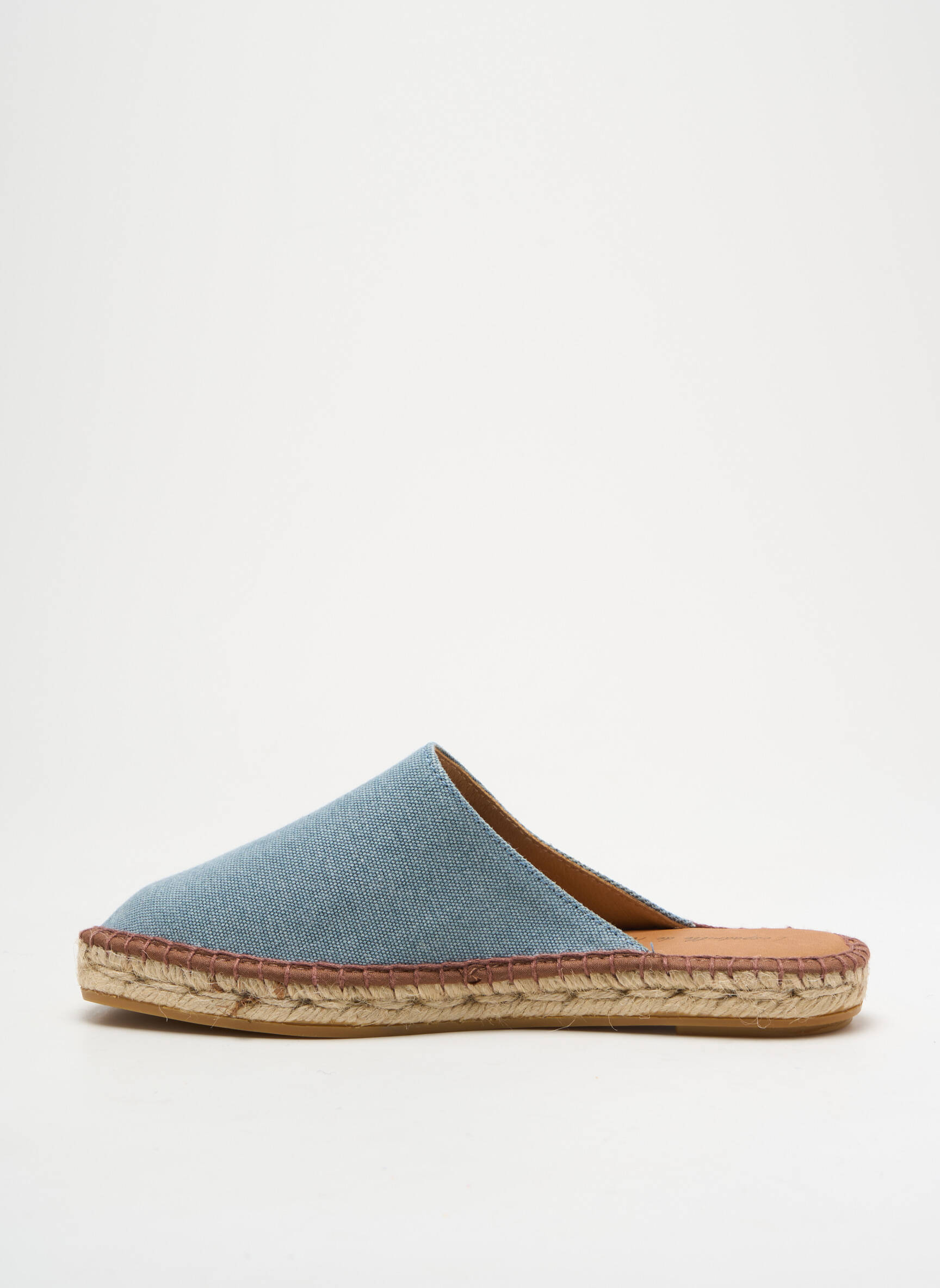 Espadrilės apvalus mygtukas plokščias kulnas iki 3 cm šviesiai mėlyna L'ESPADRILLE DE NICOLE moteris