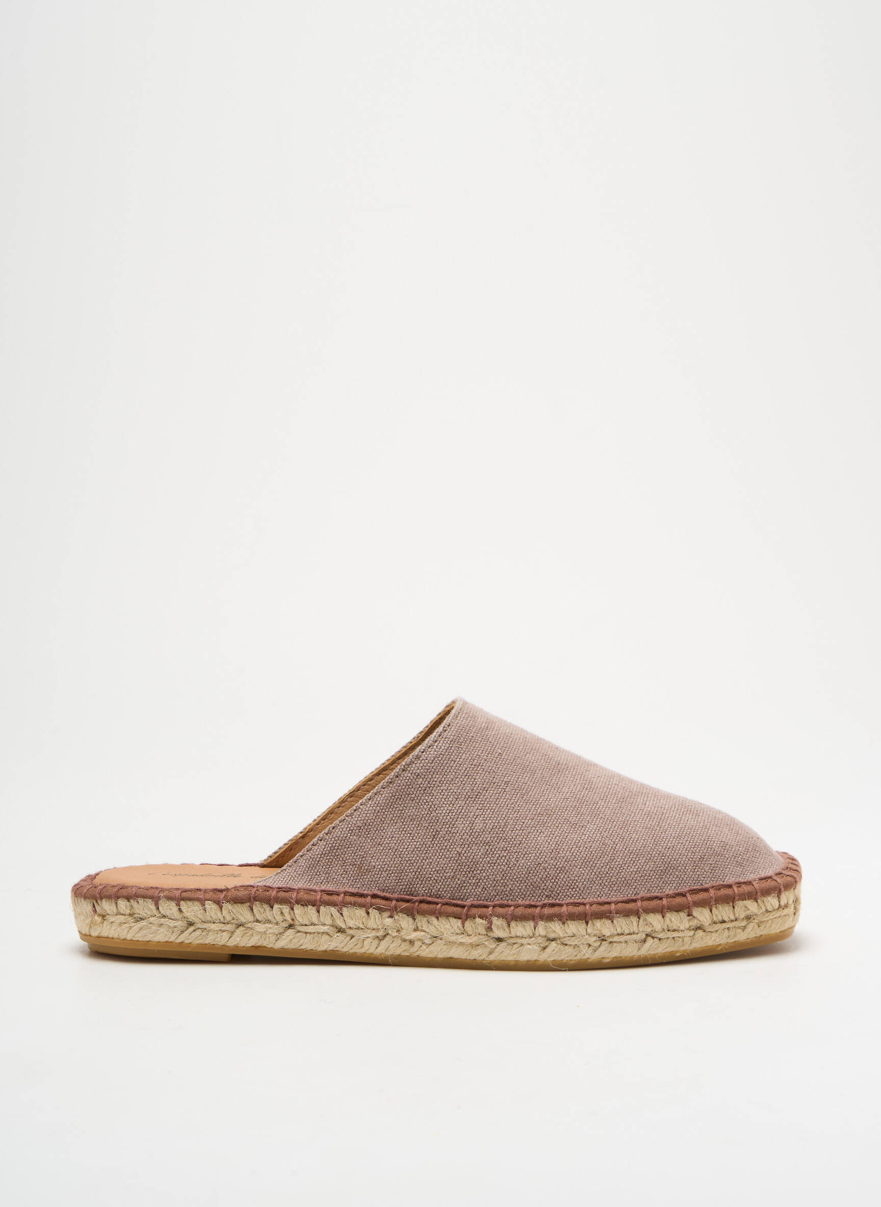 Espadrilės apvalus mygtukas plokščias kulnas iki 3 cm rudas L'ESPADRILLE DE NICOLE moteris