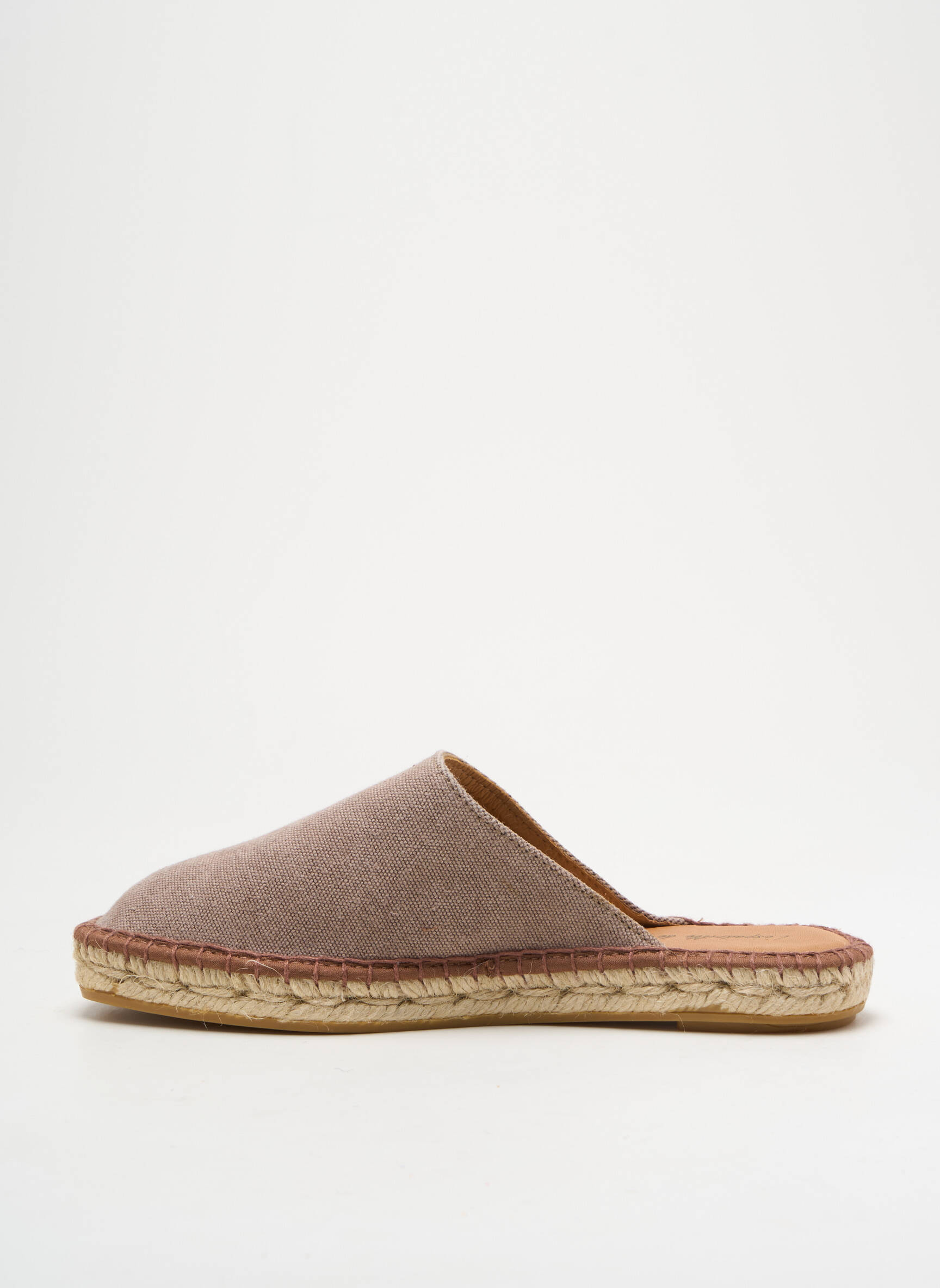 Espadrilės apvalus mygtukas plokščias kulnas iki 3 cm rudas L'ESPADRILLE DE NICOLE moteris