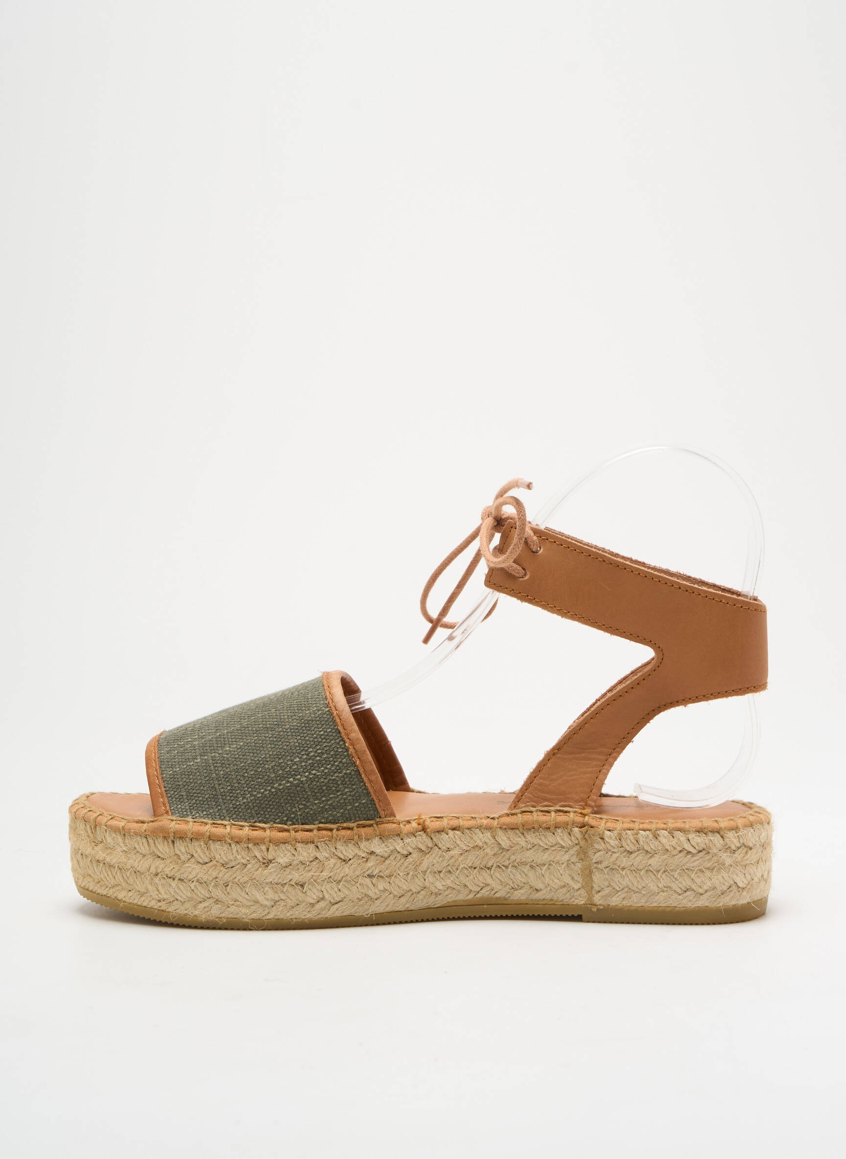 Espadrilės šnervių uždarymas kulnas nuo 4 iki 6 cm žalias L'ESPADRILLE DE NICOLE moteris