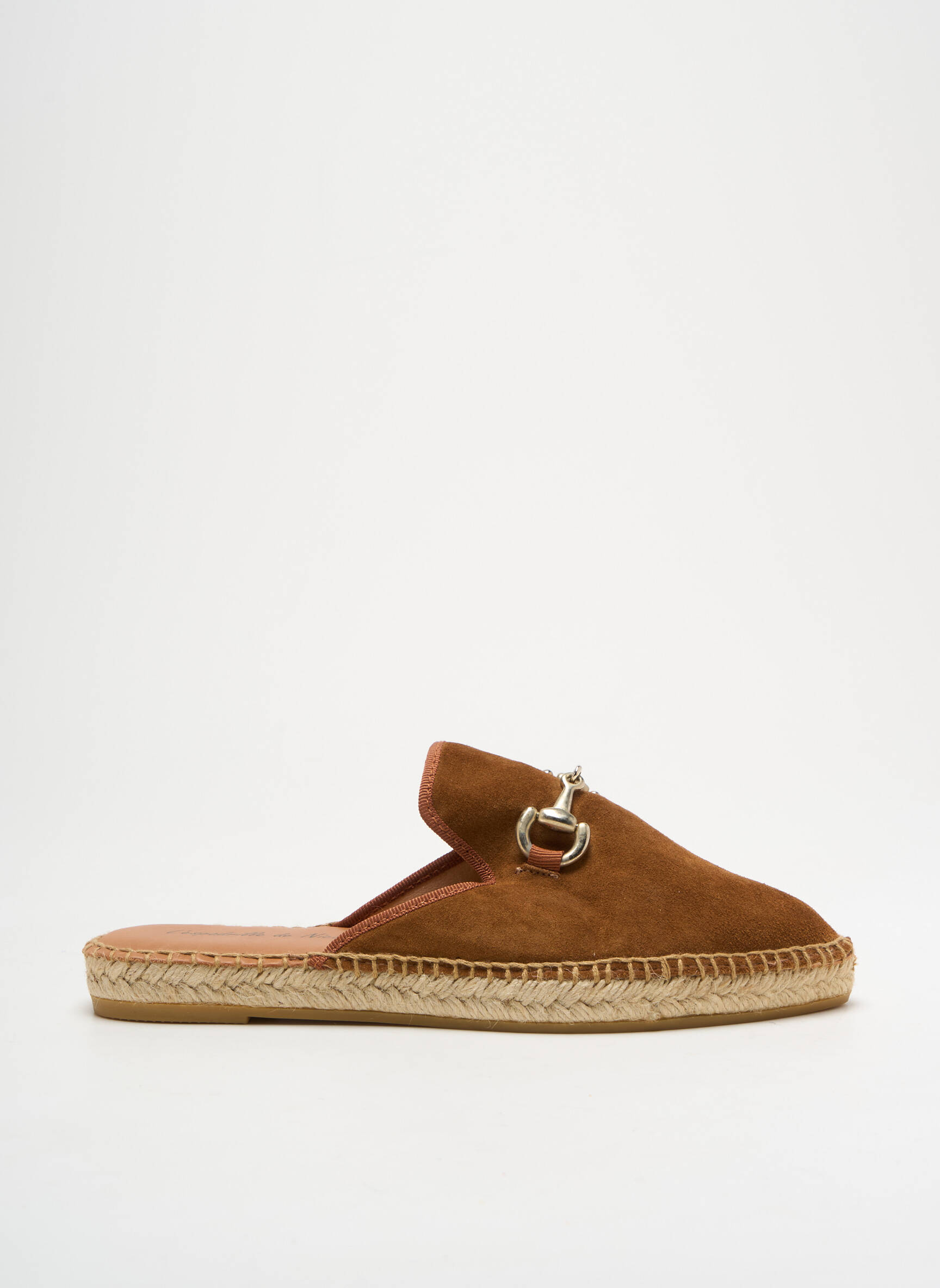 Espadrilės nubuko audinys plokščias kulnas iki 3 cm rudas L'ESPADRILLE DE NICOLE moteris