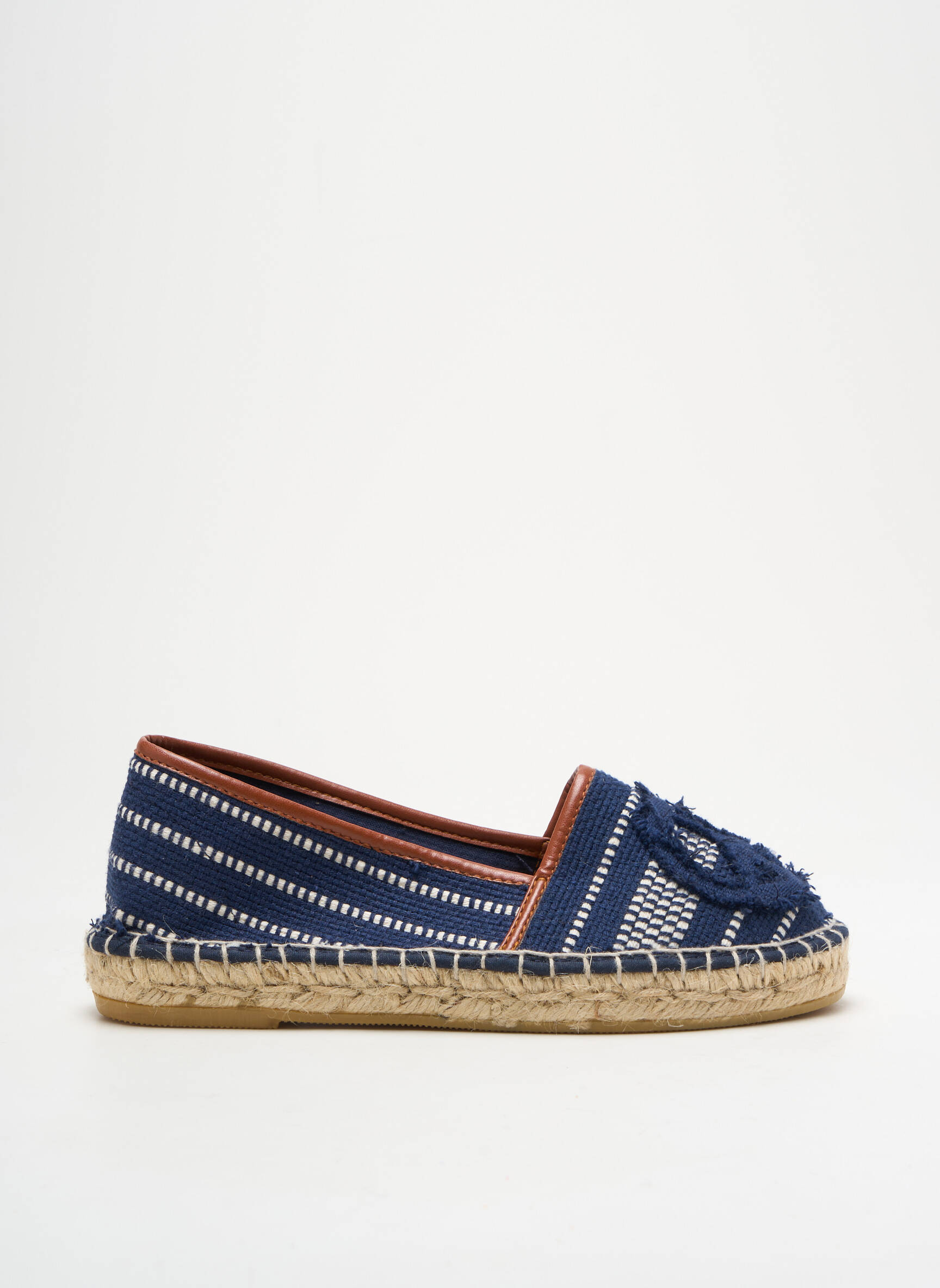 Espadrilės apvalus mygtukas plokščias kulnas iki 3 cm mėlyna L'ESPADRILLE DE NICOLE moteris