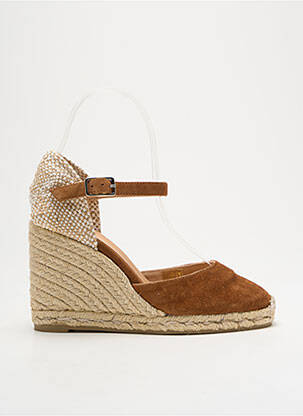 Espadrilės nubuko audinys kulnas nuo 7 iki 9 cm rudas CASTANER moteris