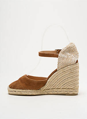 Espadrilės nubuko audinys kulnas nuo 7 iki 9 cm rudas CASTANER moteris