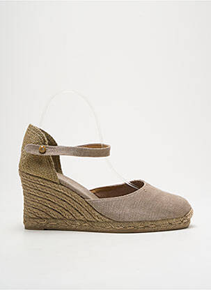 Espadrilės apvalus mygtukas kulnas nuo 7 iki 9 cm pilka CASTANER moteris