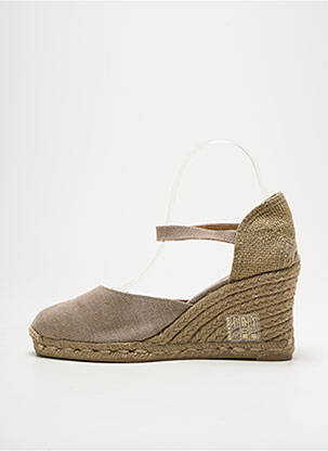 Espadrilės apvalus mygtukas kulnas nuo 7 iki 9 cm pilka CASTANER moteris